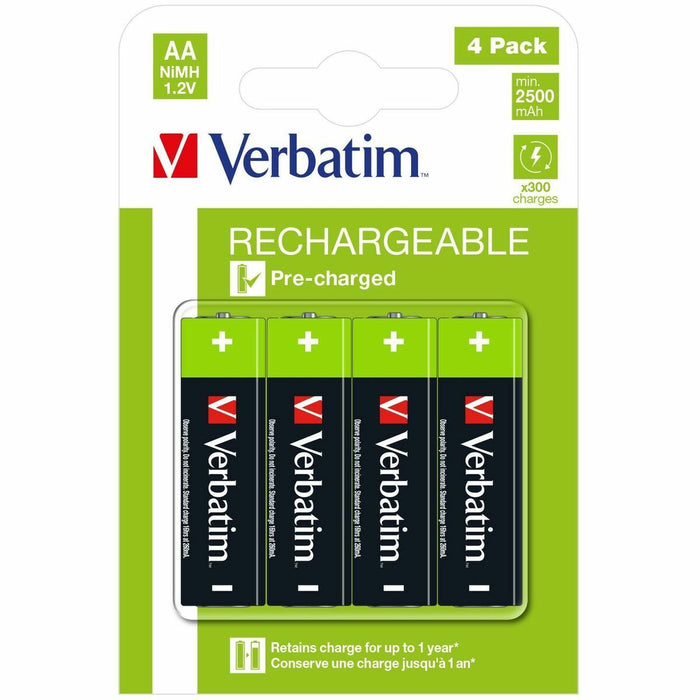 Baterii Reîncărcabile Verbatim 2500 mAh 1,2 V (4 Unități)