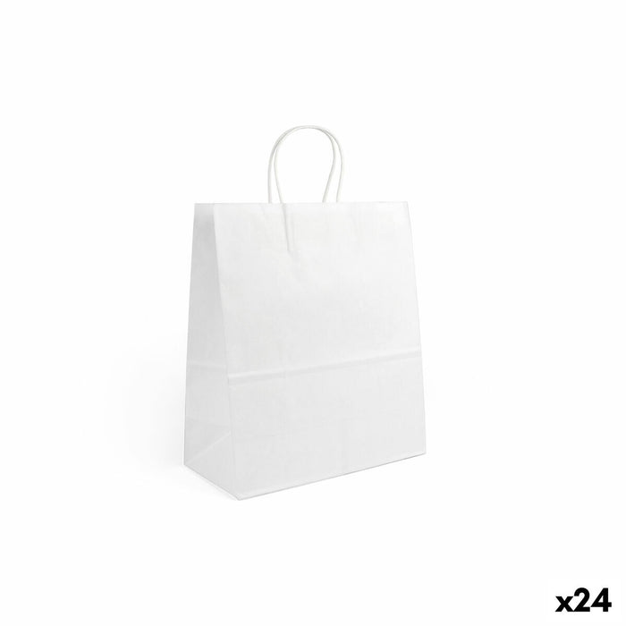 Pungă din Hârtie Algon Alb 26 x 14 x 31 cm (24 Unități)