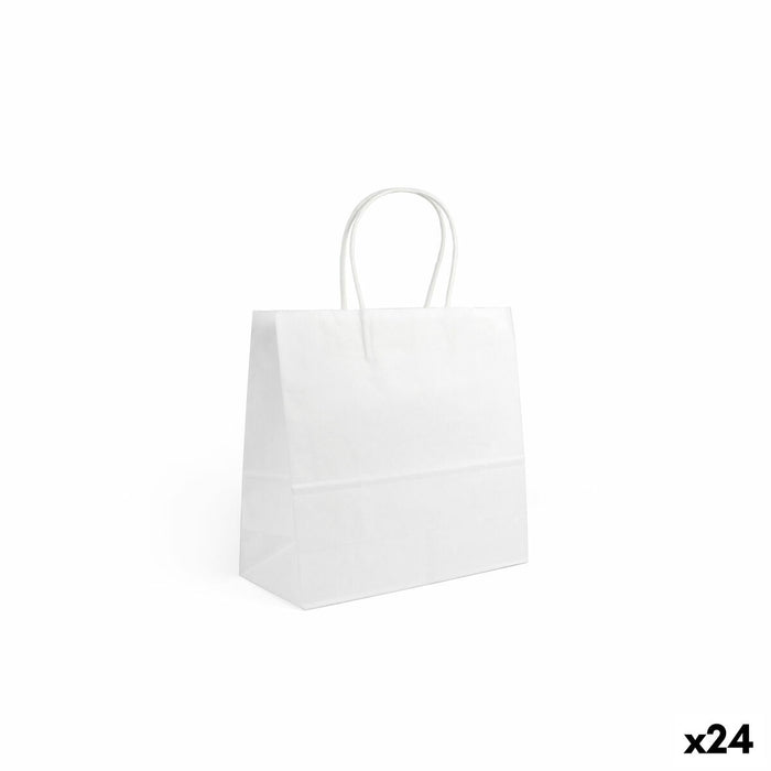 Paper Bag Algon White 26 x 17 x 26 cm (24 Units)