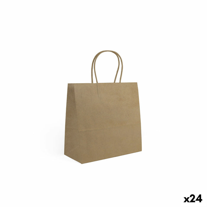 Paper Bag Algon Kraft 26 x 17 x 26 cm (24 Units)