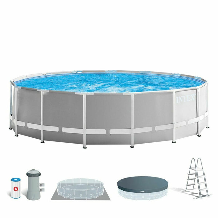 Piscină Detașabilă Intex Prism Frame Gri 16.805 l 457 x 122 cm