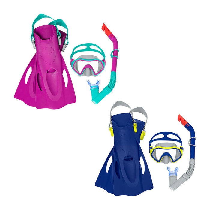 Maschera da Snorkeling con Boccaglio e Pinne Bestway 37-41
