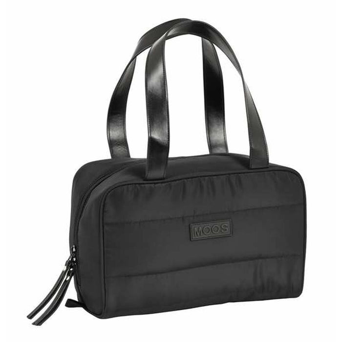 Necessaire per la Scuola Moos Negro Nero Trapunta 31 x 14 x 19 cm