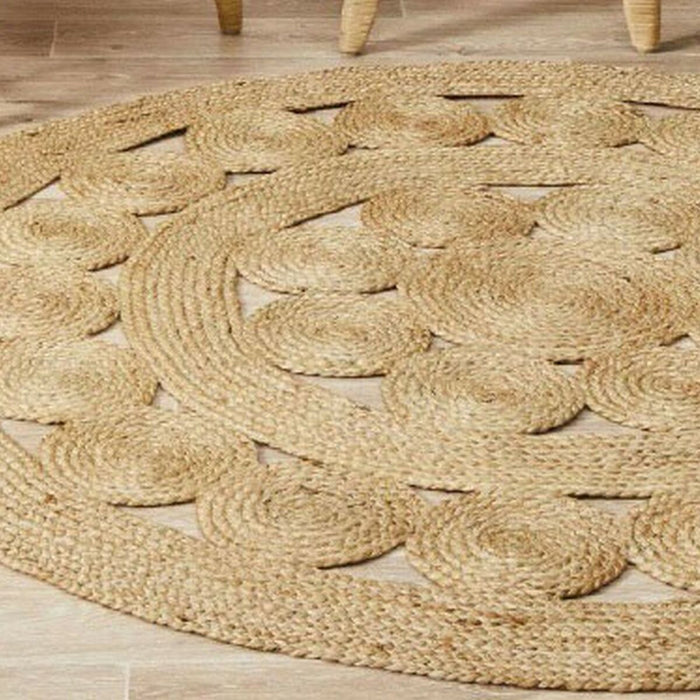 Covor DKD Home Decor Iută (160 x 160 x 1 cm)