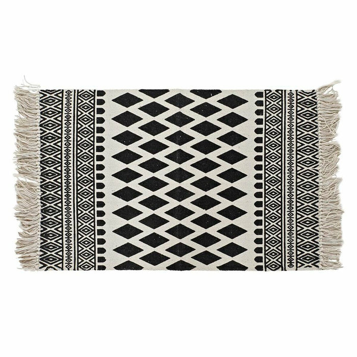 Tappeto DKD Home Decor Nero Bianco (80 x 50 x 1 cm)