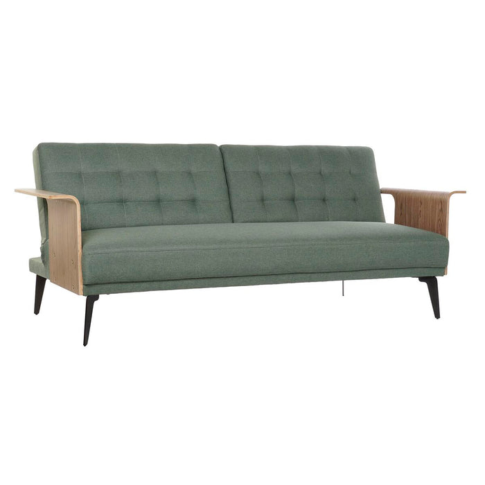 Canapea extensibilă DKD Home Decor 203 x 87 x 81 cm Negru Metal Maro Verde