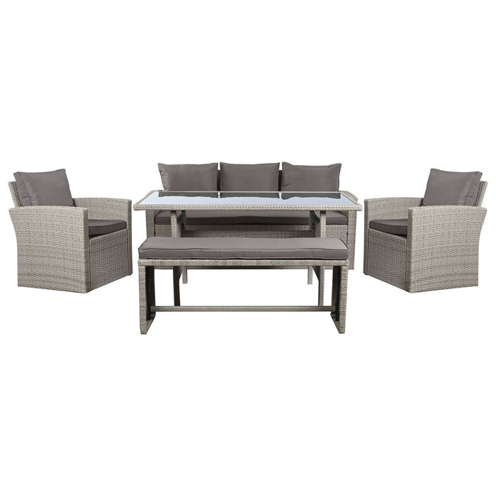 Mobilier de grădină DKD Home Decor Maro 177 x 72 x 80 cm (5 Piese)