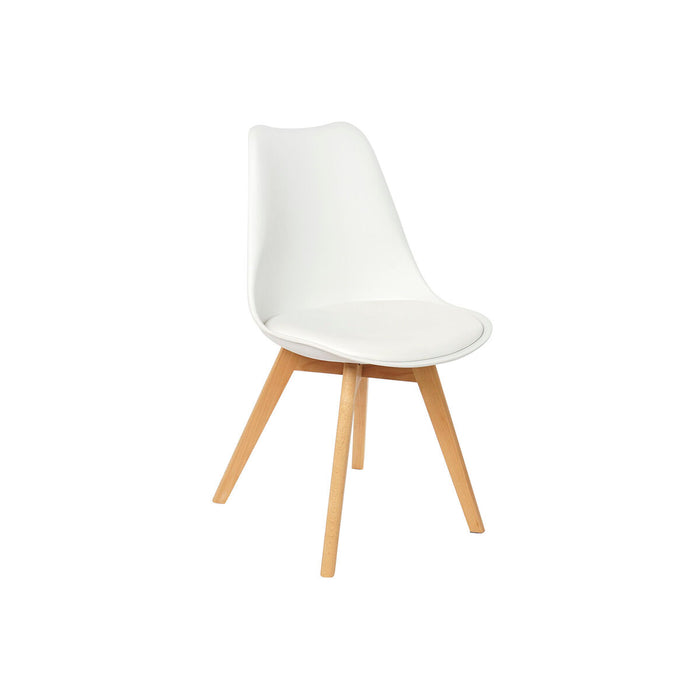 Sedia DKD Home Decor 48 x 55 x 83 cm Bianco polipropilene Faggio