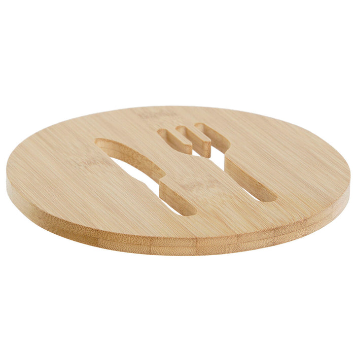Table Mat DKD Home Decor Natural Bamboo 17,5 x 17,5 x 1 cm