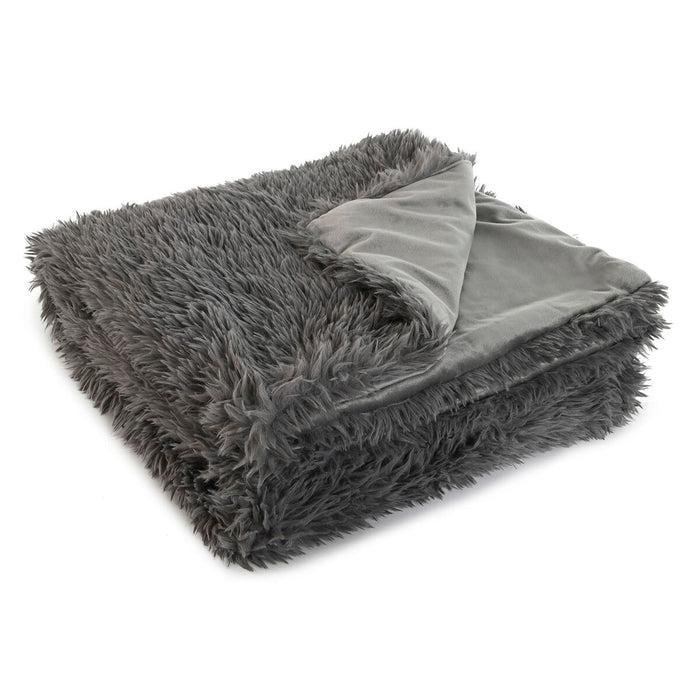 Coperta Home ESPRIT Grigio 130 x 170 cm