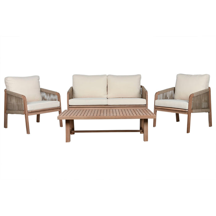Garden furniture Home ESPRIT Brown 138 x 79 x 83 cm 138 x 79 x 65 cm (4 Pieces)