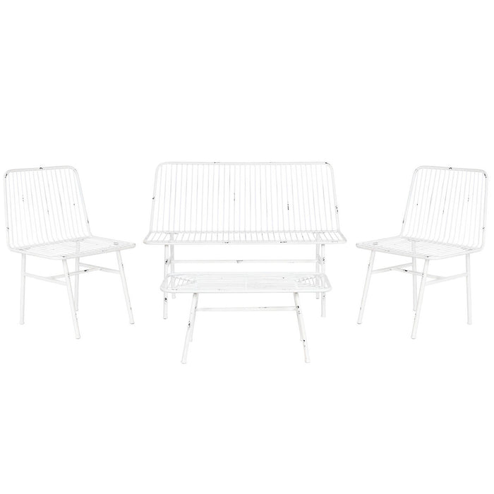 Mobili da giardino Home ESPRIT Bianco 115 x 53 x 83 cm (4 Pezzi)