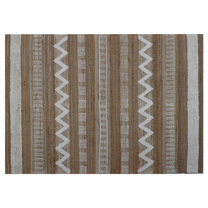 Tappeto Home ESPRIT Bianco Marrone Boho 140 x 200 x 1 cm