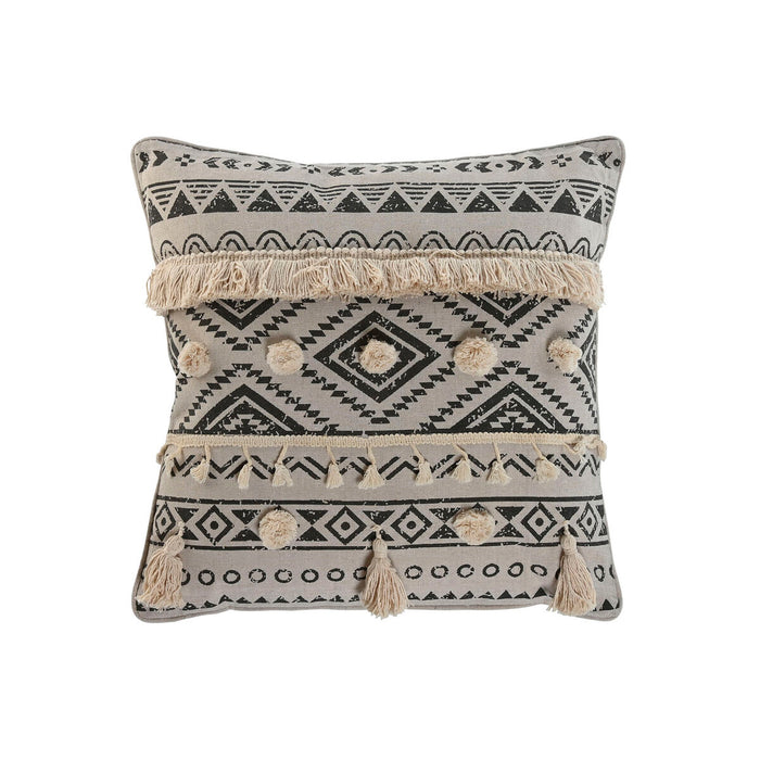 Pernă Home ESPRIT Alb Negru Boho 45 x 8 x 45 cm