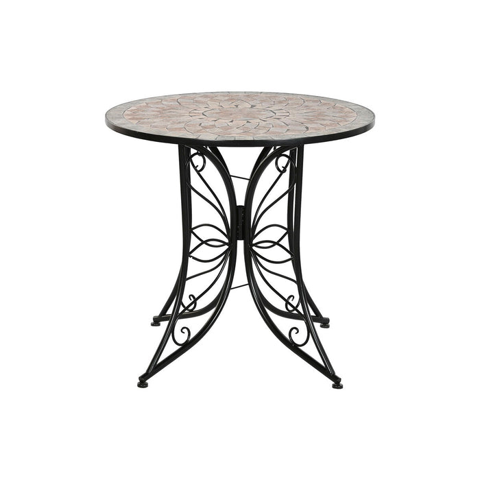 Masa laterală Home ESPRIT Negru Multicolor 80 x 80 x 76 cm
