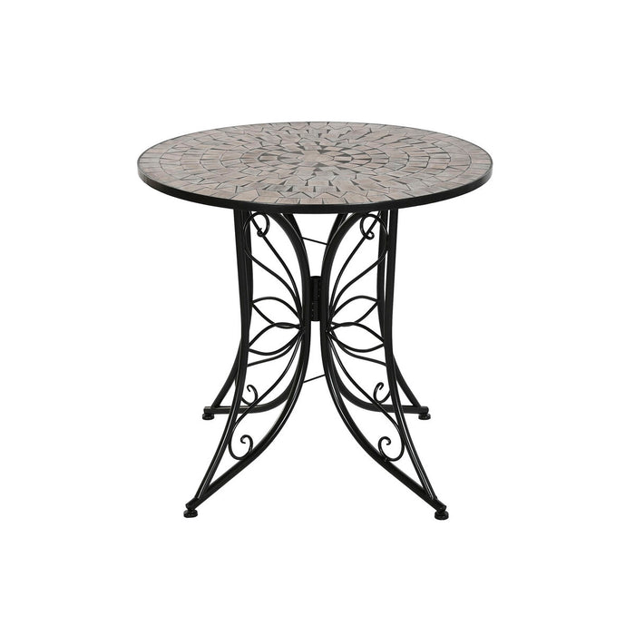Masa laterală Home ESPRIT Negru Multicolor 80 x 80 x 76 cm