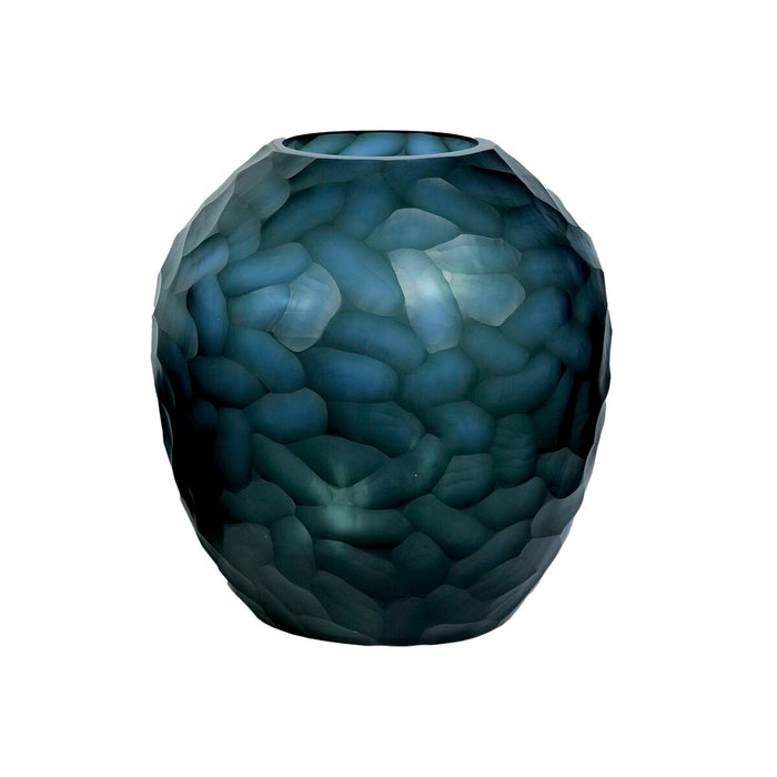 Vase Home ESPRIT Blue Crystal Modern 29 x 29 x 30 cm