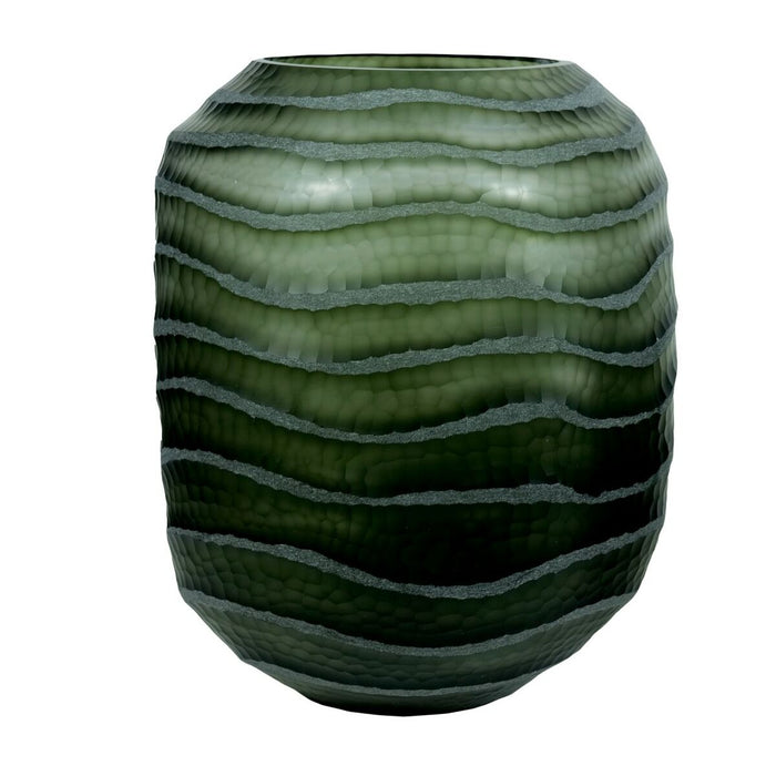 Vaso Home ESPRIT Verde Cristallo Moderno 27 x 27 x 33 cm