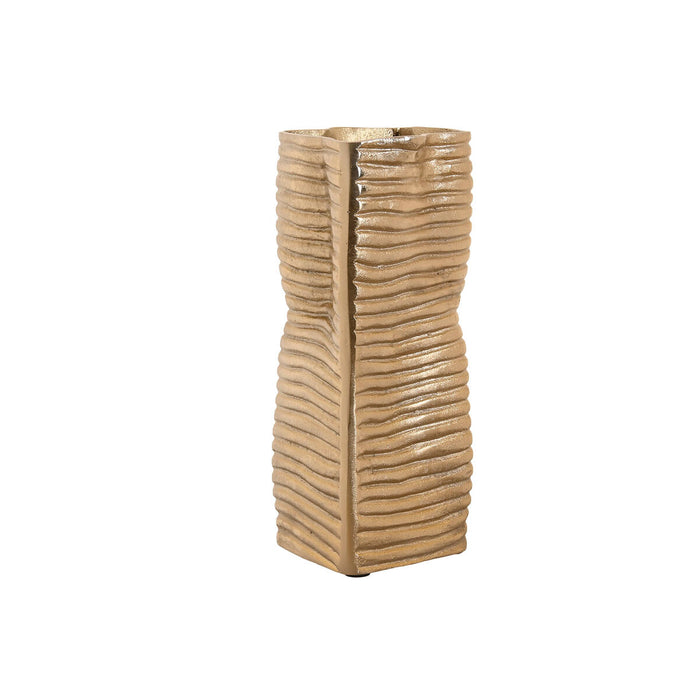 Vaso Home ESPRIT Dorato Alluminio Astratto Moderno 17 x 15 x 33 cm