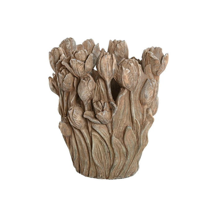 Vaso Home ESPRIT Grigio Cemento Tulipano 29 x 27 x 32 cm