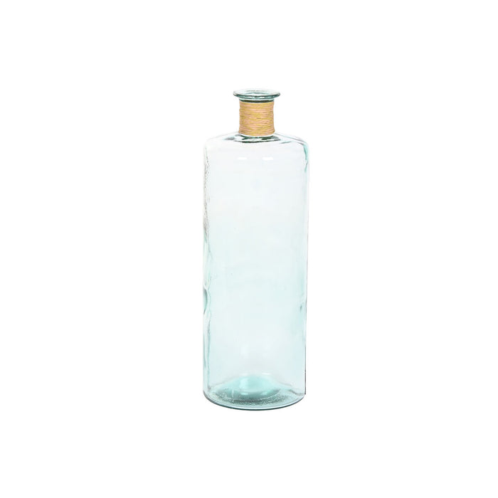 Vaso Home ESPRIT Trasparente Juncus Vetro riciclato Naturale 25 x 25 x 75 cm