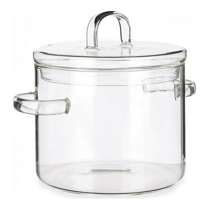 Casserole with Lid Vivalto TP-HM05-1400/BHA1 Transparent Borosilicate Glass 14,5 x 15,8 x 20 cm