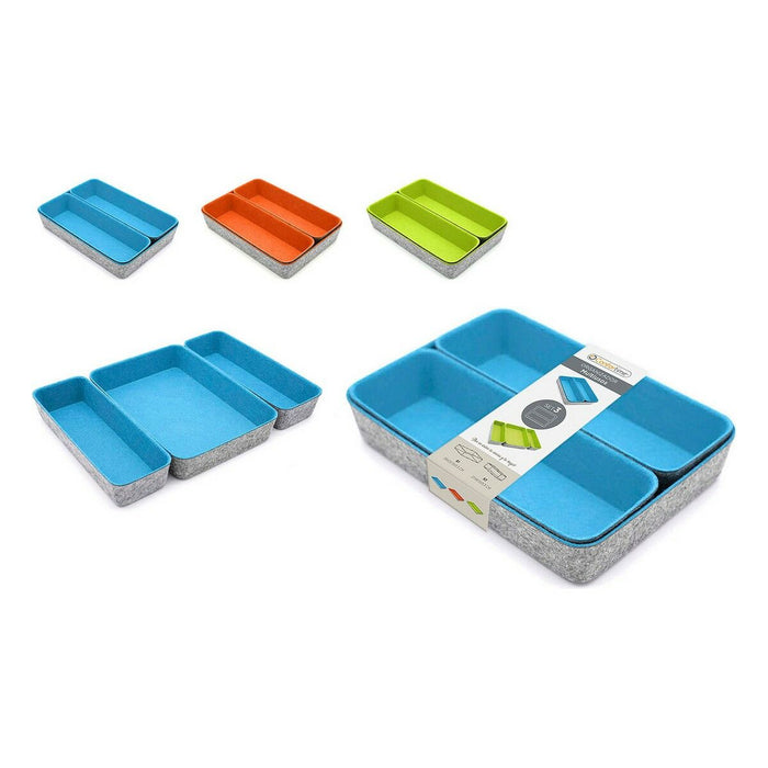 Contenitori per Cassetti Confortime Feltro 28 x 20,5 x 5,3 cm 3 Pezzi (3 Unità)