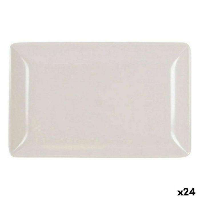 Vassoio per aperitivi La Mediterránea Melammina Bianco Brillante 20 x 13 x 2 cm (24 Unità)