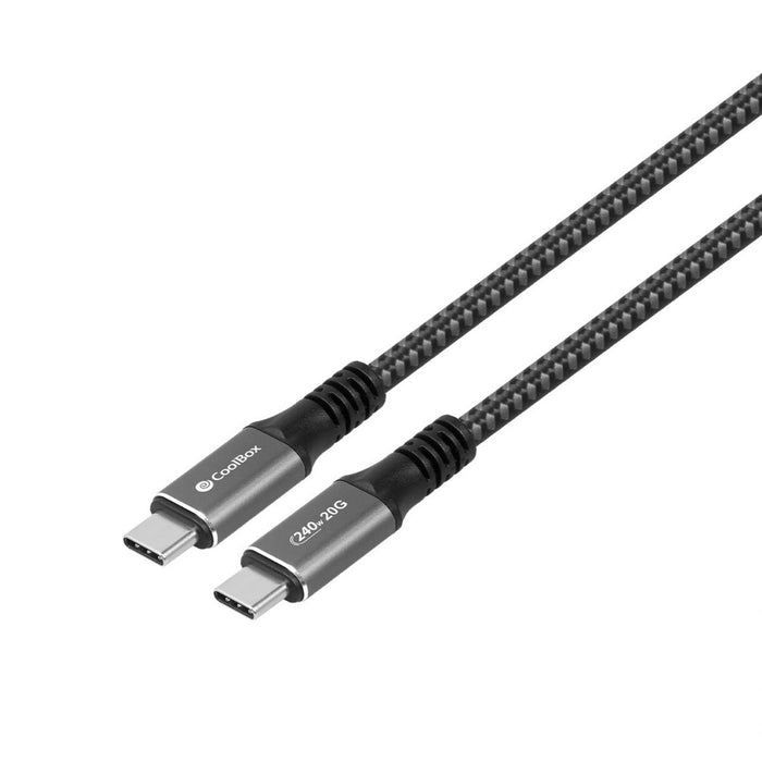 Cavo USB-C CoolBox COO-CAB-UC-240W Grigio 1,2 m
