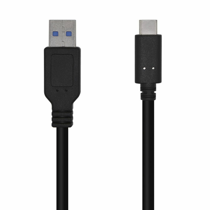 USB A to USB-C Cable Aisens A107-0449 50 cm Black (1 Unit)