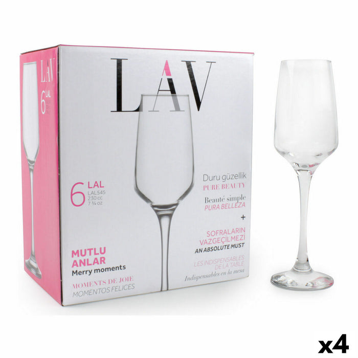 Champagne glass LAV Lal 6 Pieces (4 Units)