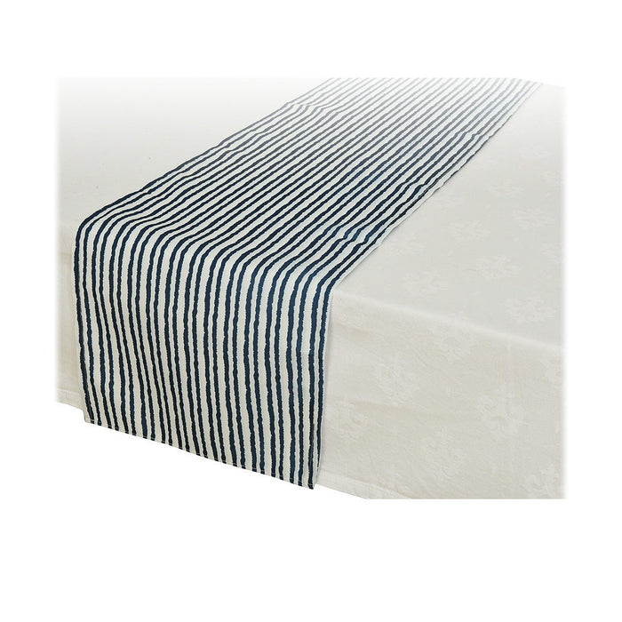 Runner da Tavolo Decoris Azzurro Bianco Azzurro/Bianco Tessile 32 x 150 cm Marino
