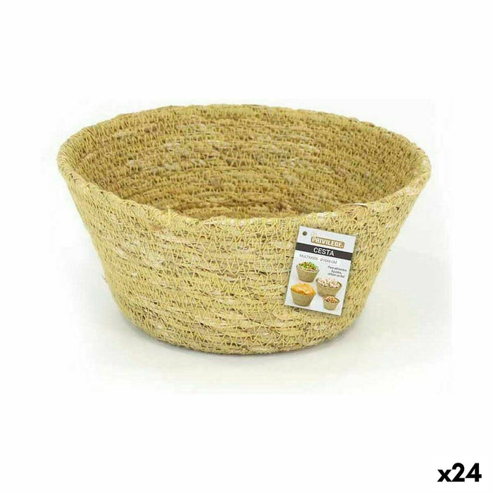 Cestino Multiuso Privilege Erba di mare Rotondo Rotonda 18 x 8 cm (24 Unità)