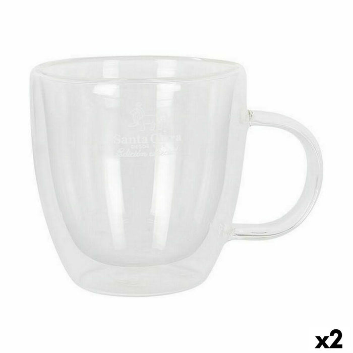 Set de Cești Santa Clara Sticlă borosilicată 150 ml Termic 2 Unități (2 Piese)