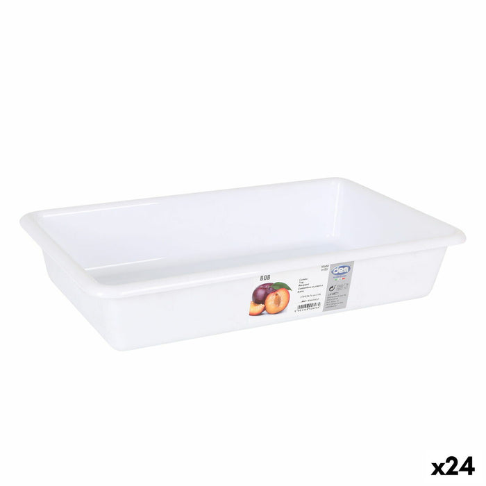 Set de tăvițe pentru organizare Dem Bob Alb 37 x 23 x 7 cm (24 Unități)