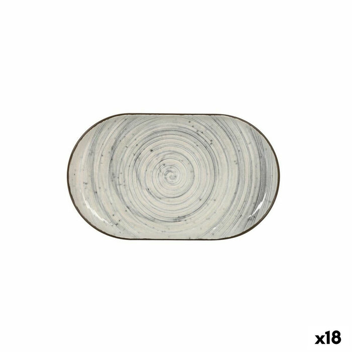 Tavă pentru gustari La Mediterránea Vortex Oval 25 x 15 x 2,2 cm (18 Unități)
