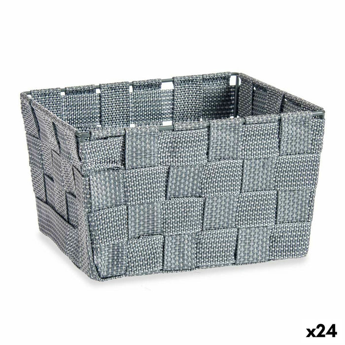 Coș Multifuncțional Kipit A3-6878 Gri Pânză 15 x 10,5 x 20 cm Împletitură (24 Unități)