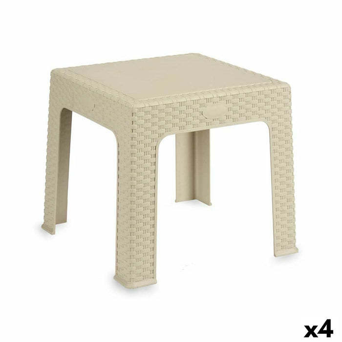 Tavolo per Bambini Kipit Rattan Crema 47 x 42,5 x 47 cm (4 Unità)