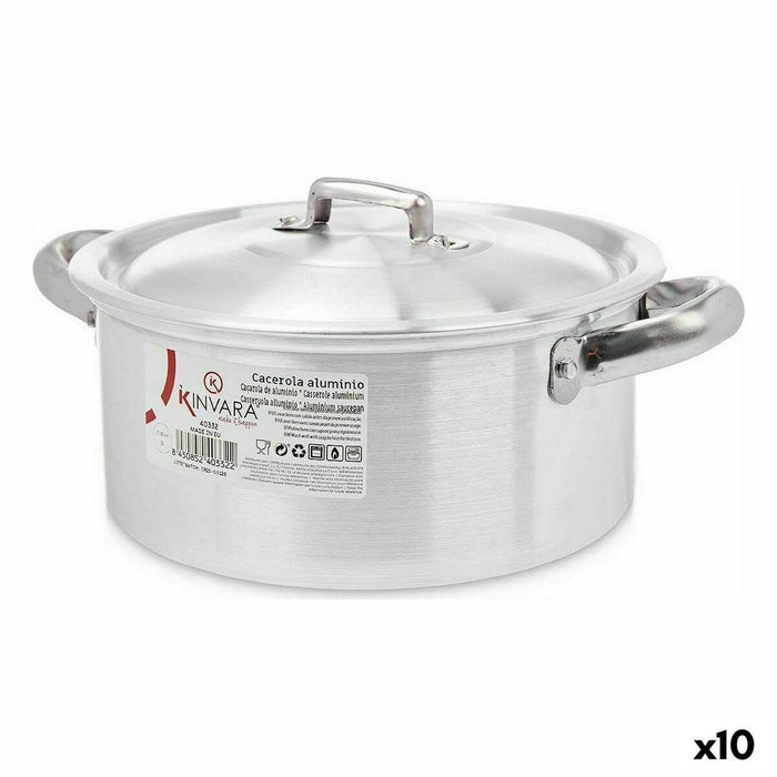 Casseruola con coperchio Kinvara 100004 Argentato (10 Unità)