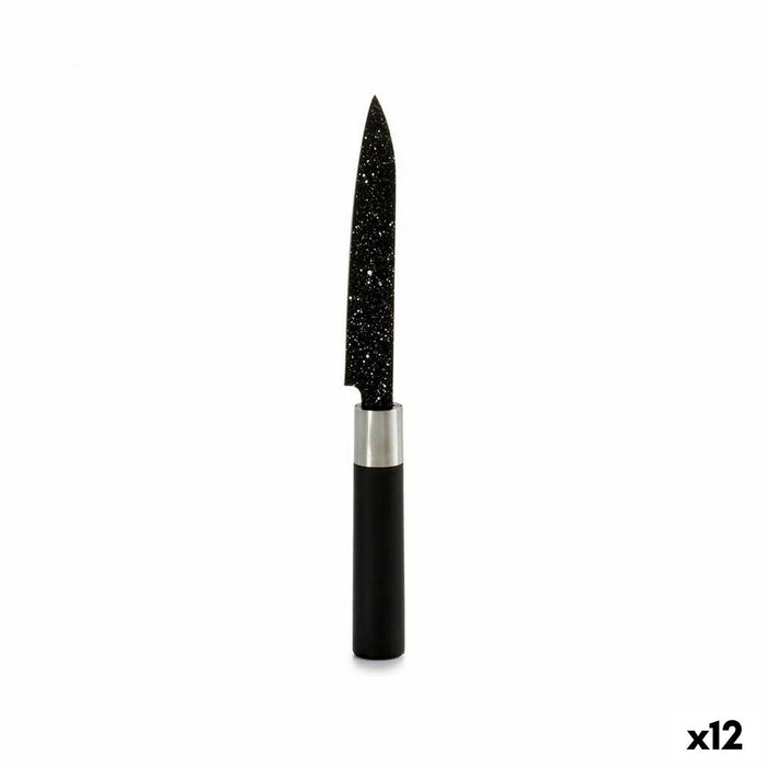 Coltello da Cucina Kinvara KT11-5604M05 Nero Acciaio inossidabile Plastica 2,5 x 24 x 2,5 cm Marmo (12 Unità)