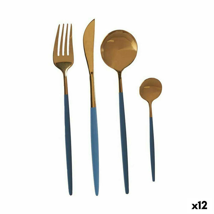 Set de Tacâmuri Kinvara BST-CT022 Gri Auriu* Oțel inoxidabil (12 Unități)
