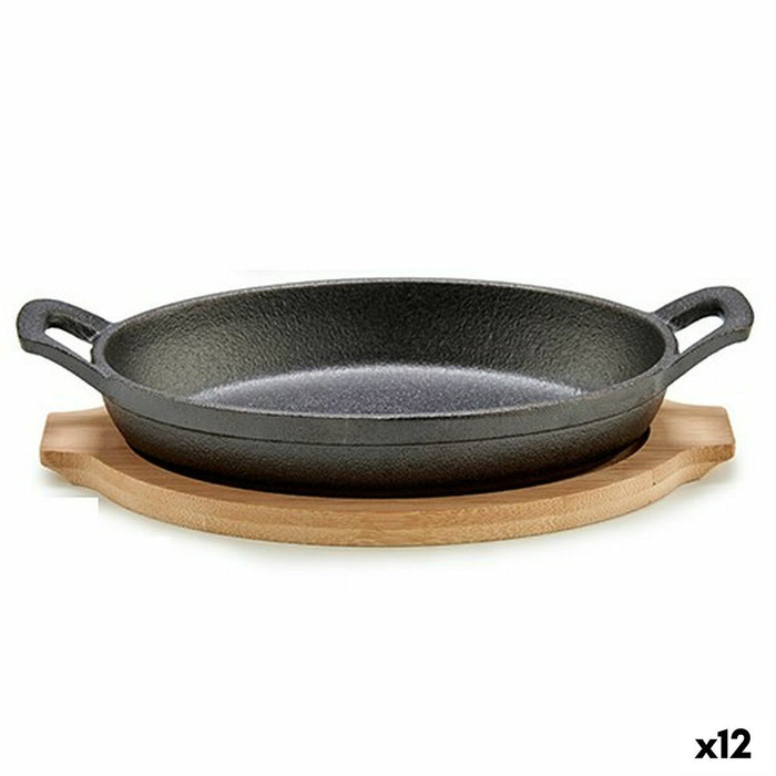 Crăticioară pentru servit tapas Kinvara 1277SJ5103 Maro Gri 22,5 x 4,5 x 12,5 cm (12 Unități)