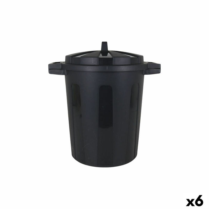 Secchio Spazzatura con Ruote Dem Nero 25 L (6 Unità)