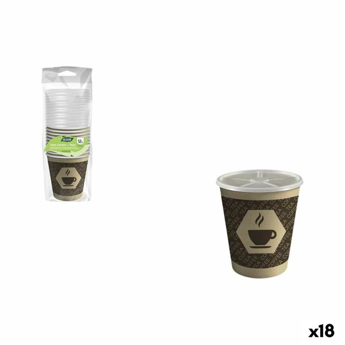 Set of glasses Algon Brown 120 ml 12 Pieces (18 Units)
