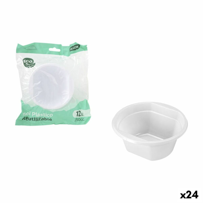 Set da Aperitivo Algon Plastica 250 ml 12 x 12 x 5 cm 12 Pezzi (24 Unità)