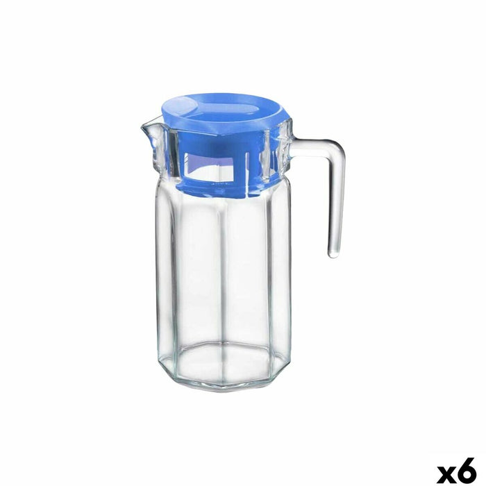 Carafă cu Capac și Dozator La Mediterránea Crossfire Sticlă (6 Unități)