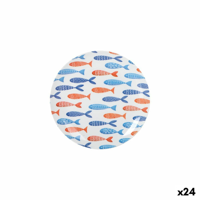 Farfurie pentru desert La Mediterránea 20 cm Pești (24 Unități)