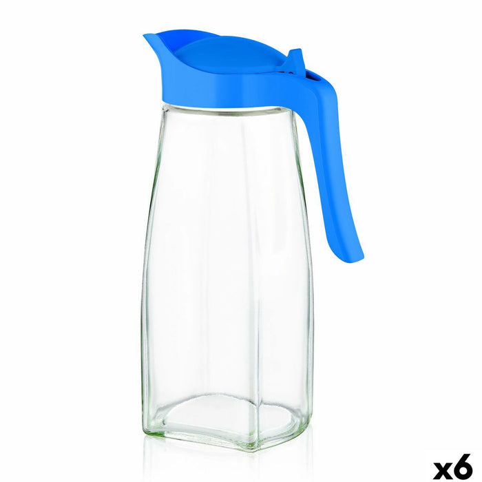 Carafă cu Capac și Dozator Arcoglass Sticlă 1,5 L (6 Unități)