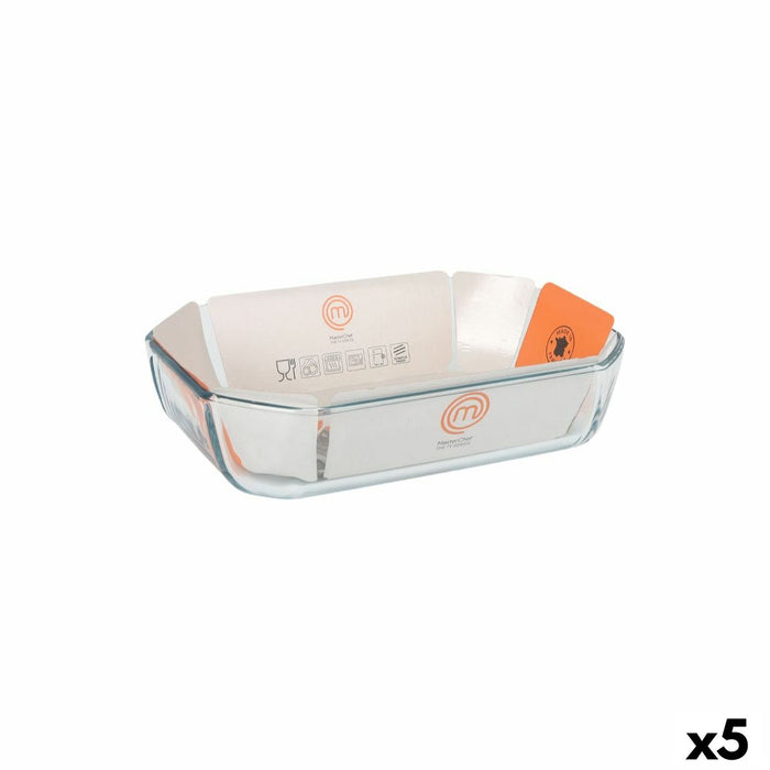 Platou pentru Servire MasterChef Dreptunghiular 2,2 L 27 x 18 cm (5 Unități)