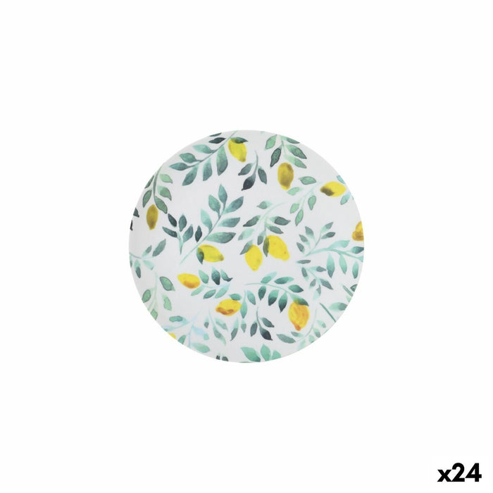 Farfurie pentru desert La Mediterránea 20 cm Lămâie (24 Unități)